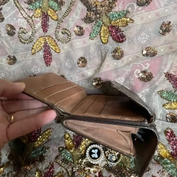 Louis Vuitton Elise Purse In Monogram, Crossgrain Leather with Chain and Charm - Picture 11 of 11